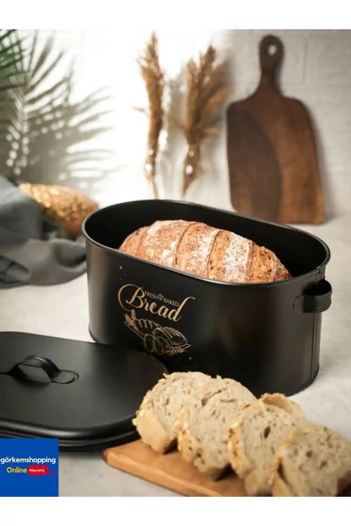 Metalshop Lüx Metal Büyük Boy Kapaklı Desenli Ekmeklik: Estetik ve Dayanıklı Mutfak Gereçleri