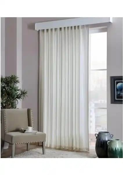 Setekshome Saten Güneşlik Perde Kırık Beyaz Modern ve Dayanıklı Tasarım