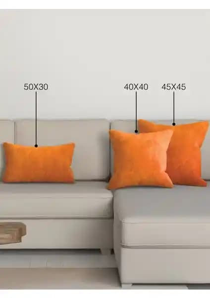 Perle Home Günlük Serisi Mandalina Rengi Kırlent Kılıfı: Şık ve Çok Yönlü Ev Dekorasyonu İçin Ideal