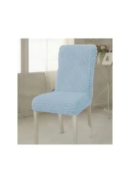 Altın Kelebek Likralı Bürümcük Mavi Sandalye Kılıfı Estetik ve Fonksiyonellik Bir Arada