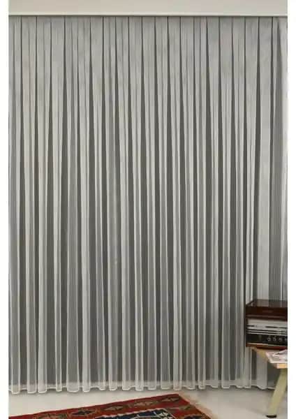 Brillant Vanessa Gri Tül Perde 120x250 cm Sık Pile Modern ve Kolay Kullanım İçin