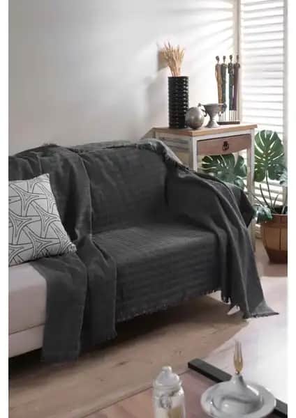 Elart Carlo Füme Koltuk Örtüsü 170x200cm Modern ve Şık Ev Dekorasyonu İçin