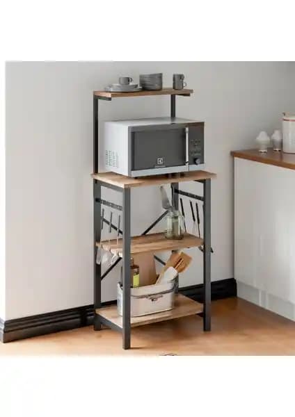 Ceramical MB1 Yükseklık Ayarlı Mutfak Bangosu Ceviz Renk Modern ve Dayanıklı Tasarım