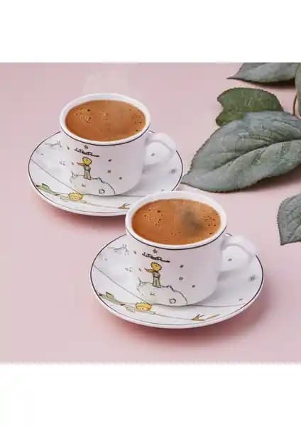 Karaca Porselen Küçük Prens Temalı 2 Kişilik Kahve Fincanı ve Tabak Seti Detayları