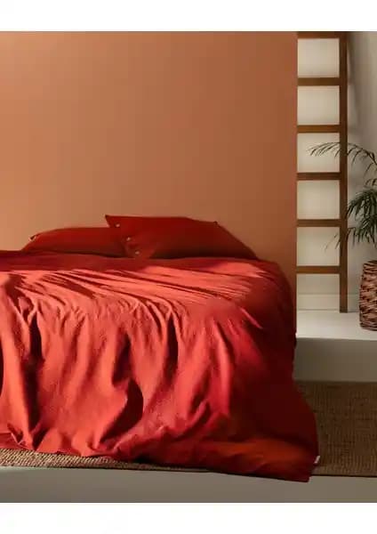 Madame Coco Linda Çift Kişilik Yıkamalı Gofre Nevresim Takımı – Modern ve Canlı Tasarım