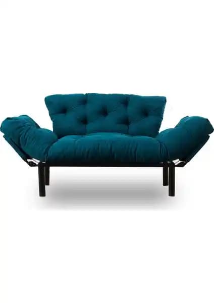 Pafu Nitta İkili Yataklı Koltuk Petrol Renk Modern Oturma ve Yatak Çözümü