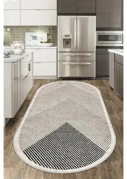 West Home Dijital Baskılı Kaymaz Tabanlı Oval Mutfak ve Salon Halısı Özellikleri ve Kullanım Avantajları