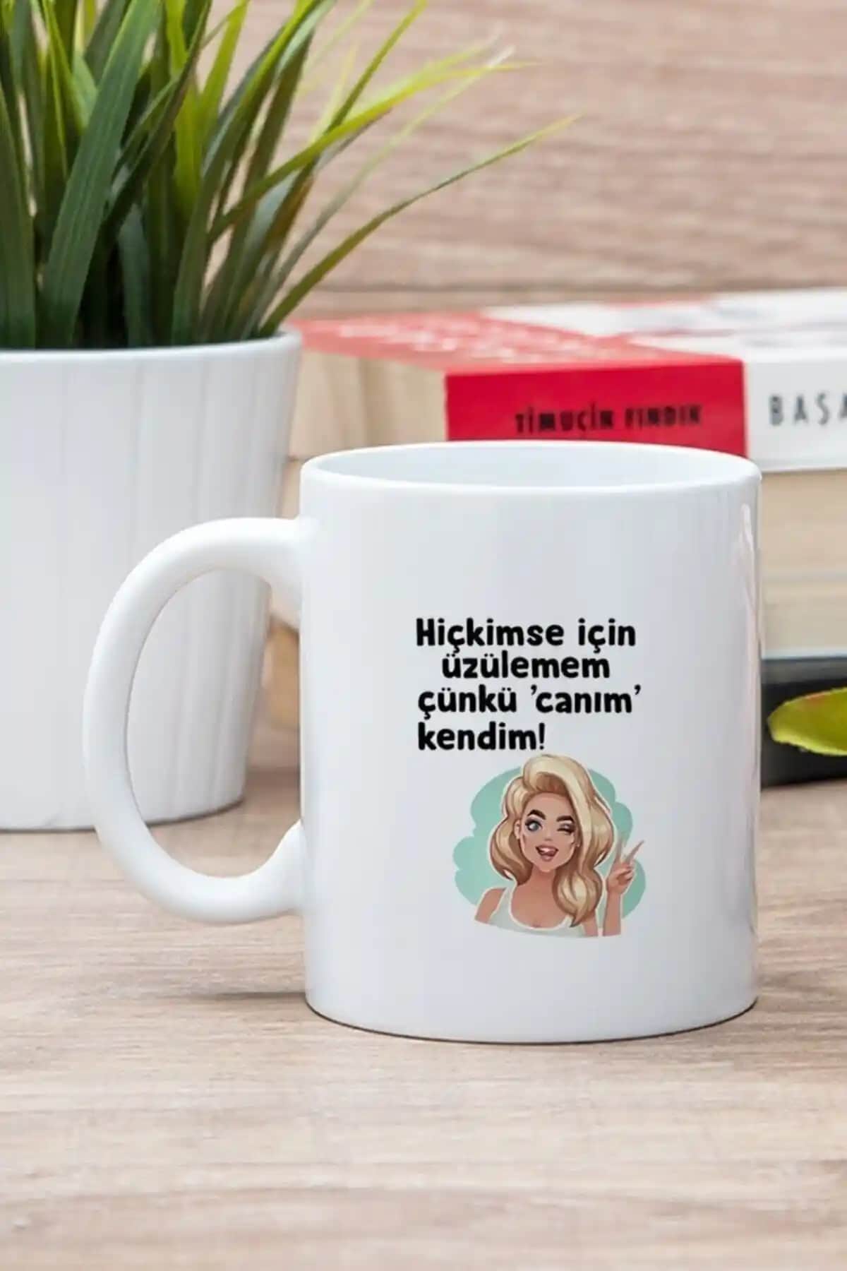 Genel Markalar Beyaz Canım Kendim Baskılı Kupa Bardak: Estetik ve Dayanıklı Tasarım