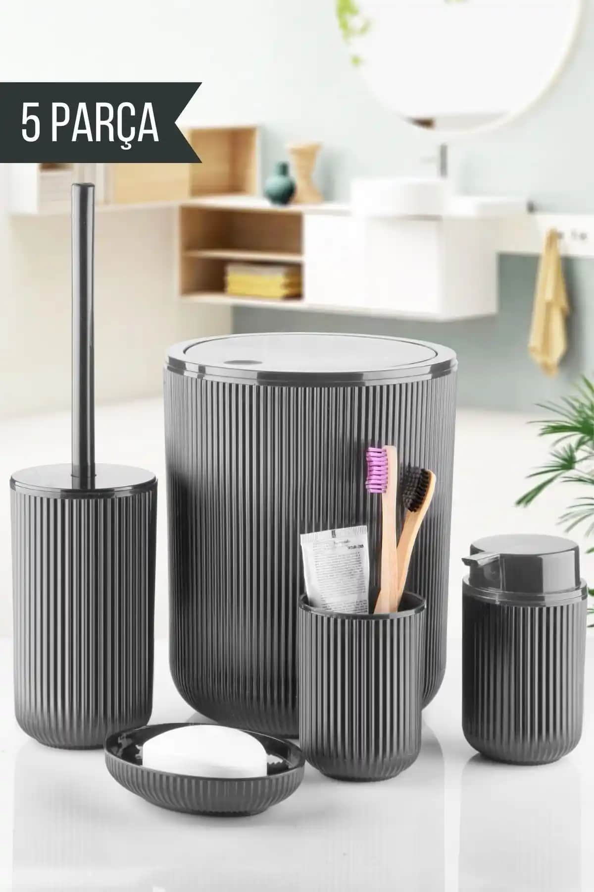 Nandy Home 5 Parça Banyo Seti Modern ve Fonksiyonel Banyo Düzeni İçin Uygun Seçenek